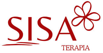 Logo de SISA TERAPIA en rojo